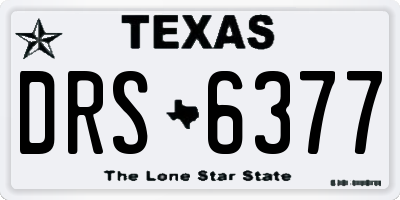 TX license plate DRS6377