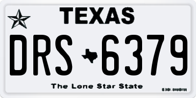 TX license plate DRS6379
