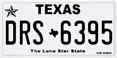 TX license plate DRS6395