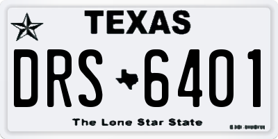 TX license plate DRS6401