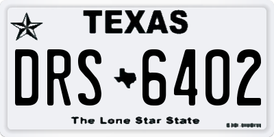 TX license plate DRS6402