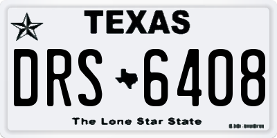 TX license plate DRS6408
