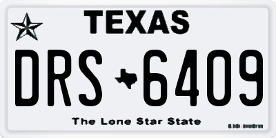 TX license plate DRS6409