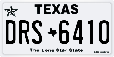 TX license plate DRS6410