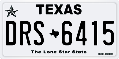 TX license plate DRS6415