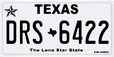 TX license plate DRS6422