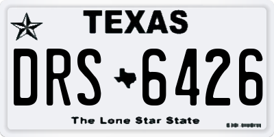 TX license plate DRS6426
