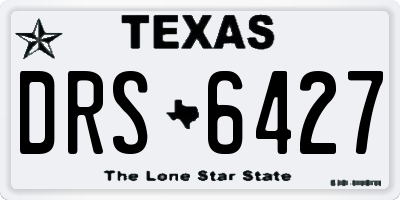 TX license plate DRS6427