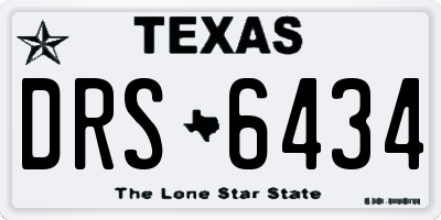 TX license plate DRS6434