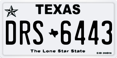 TX license plate DRS6443