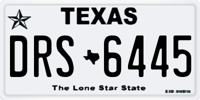 TX license plate DRS6445