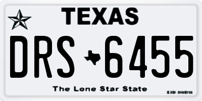 TX license plate DRS6455