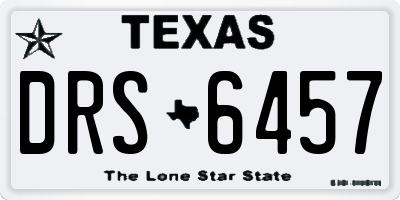 TX license plate DRS6457