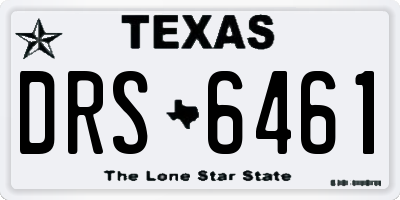 TX license plate DRS6461