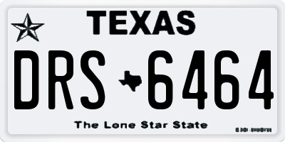 TX license plate DRS6464