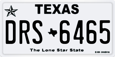 TX license plate DRS6465