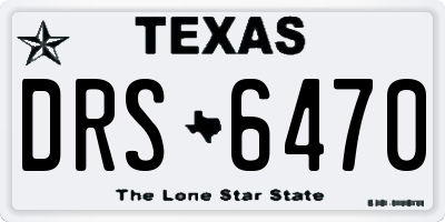 TX license plate DRS6470