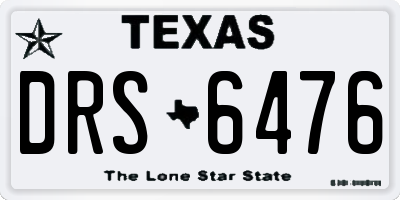TX license plate DRS6476
