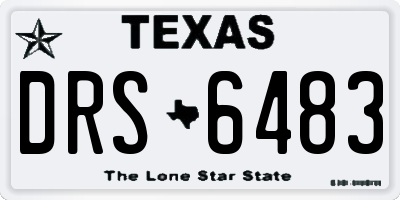 TX license plate DRS6483