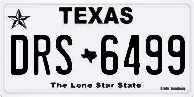 TX license plate DRS6499