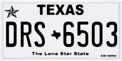 TX license plate DRS6503
