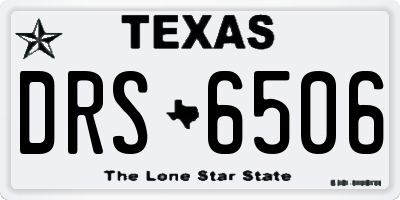 TX license plate DRS6506