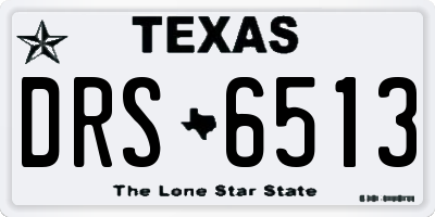 TX license plate DRS6513