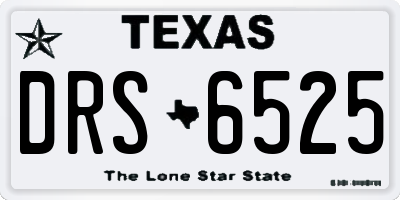 TX license plate DRS6525