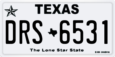 TX license plate DRS6531