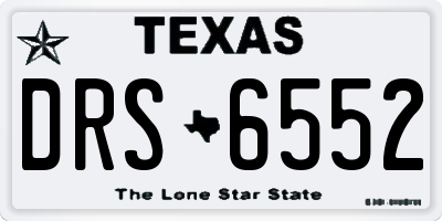 TX license plate DRS6552