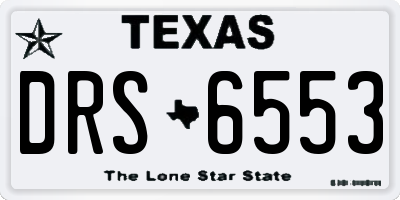 TX license plate DRS6553