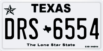 TX license plate DRS6554