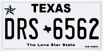 TX license plate DRS6562