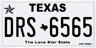 TX license plate DRS6565