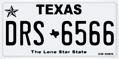 TX license plate DRS6566