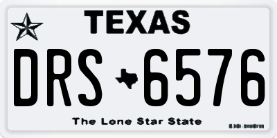 TX license plate DRS6576