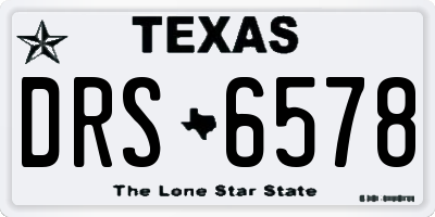 TX license plate DRS6578