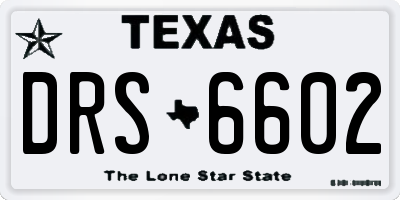 TX license plate DRS6602