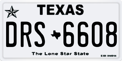 TX license plate DRS6608