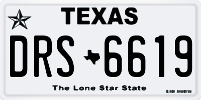 TX license plate DRS6619