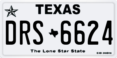 TX license plate DRS6624