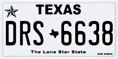 TX license plate DRS6638