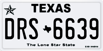 TX license plate DRS6639