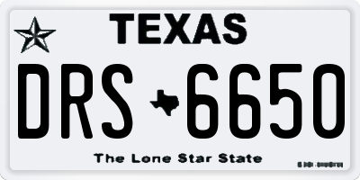 TX license plate DRS6650