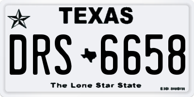 TX license plate DRS6658