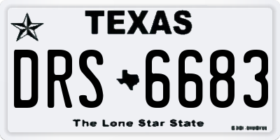 TX license plate DRS6683