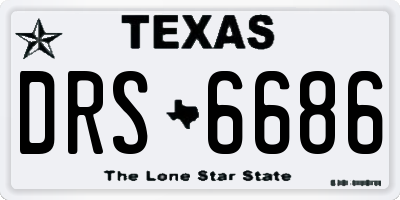 TX license plate DRS6686