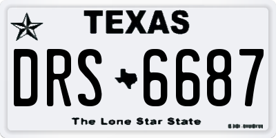 TX license plate DRS6687
