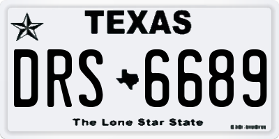 TX license plate DRS6689