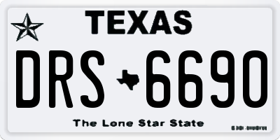 TX license plate DRS6690